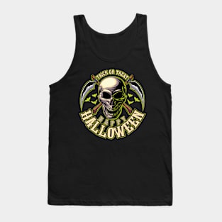 Halloween - Skull Illustration Tank Top